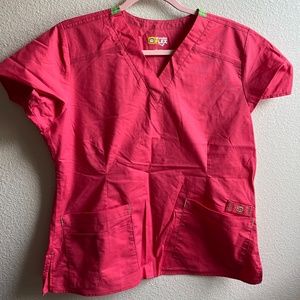Womens Scrub Top - Medium in Pink